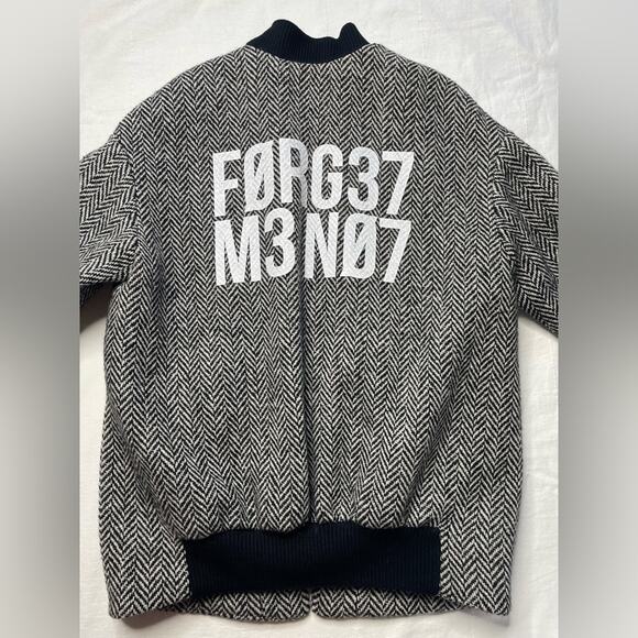 RED Valentino Chevron Wool Forget Me Not Jacket - Picture 3 of 8